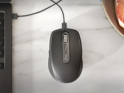 Miška Logitech MX Anywhere 3S, Bluetooth, DarkField laser, grafitna
