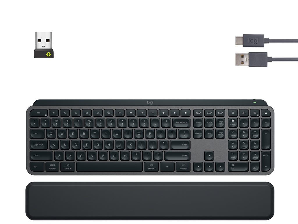Tipkovnica Logitech MX Keys S PLUS, grafitna, SLO g.