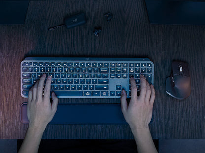Tipkovnica Logitech MX Keys S PLUS, grafitna, SLO g.