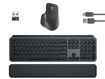 Tipkovnica in miška Logitech MX Keys S COMBO, grafitna, SLO g.