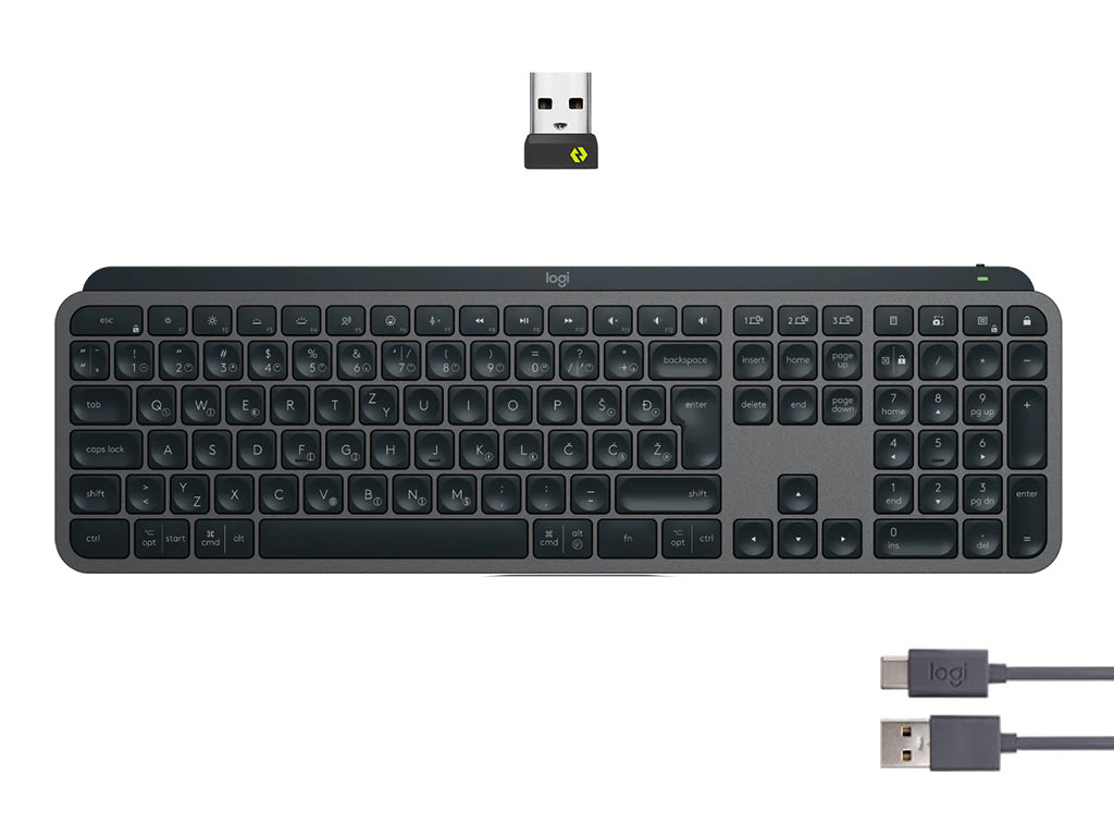 Tipkovnica Logitech MX Keys S, grafitna, SLO