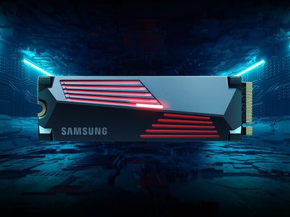 SSD 1TB M.2 80mm PCI-e 4.0 x4 NVMe, V-NAND, Samsung 990 PRO HeatSink (MZ-V9P1T0CW)