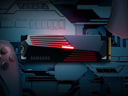 SSD 1TB M.2 80mm PCI-e 4.0 x4 NVMe, V-NAND, Samsung 990 PRO HeatSink (MZ-V9P1T0CW)