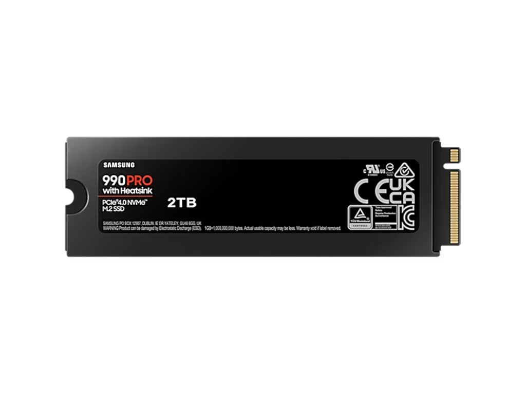 SSD 2TB M.2 80mm PCI-e 4.0 x4 NVMe, V-NAND, Samsung 990 PRO HeatSink (MZ-V9P2T0CW)