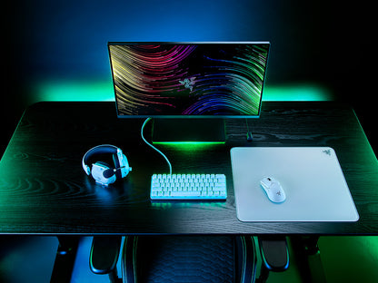 Podloga za miško Razer Atlas, kaljeno steklo, bela