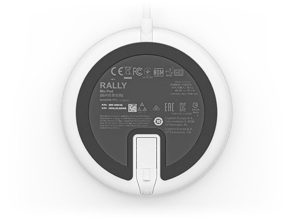 Dodatni mikrofon Logitech Mic Pod za Logitech Rally, bel