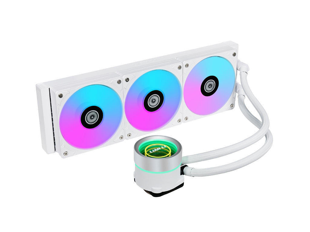Komplet za tekočinsko hlajenje AIO Liquid Cooler Lian Li GALAHAD II Trinity 360, ARGB, bel