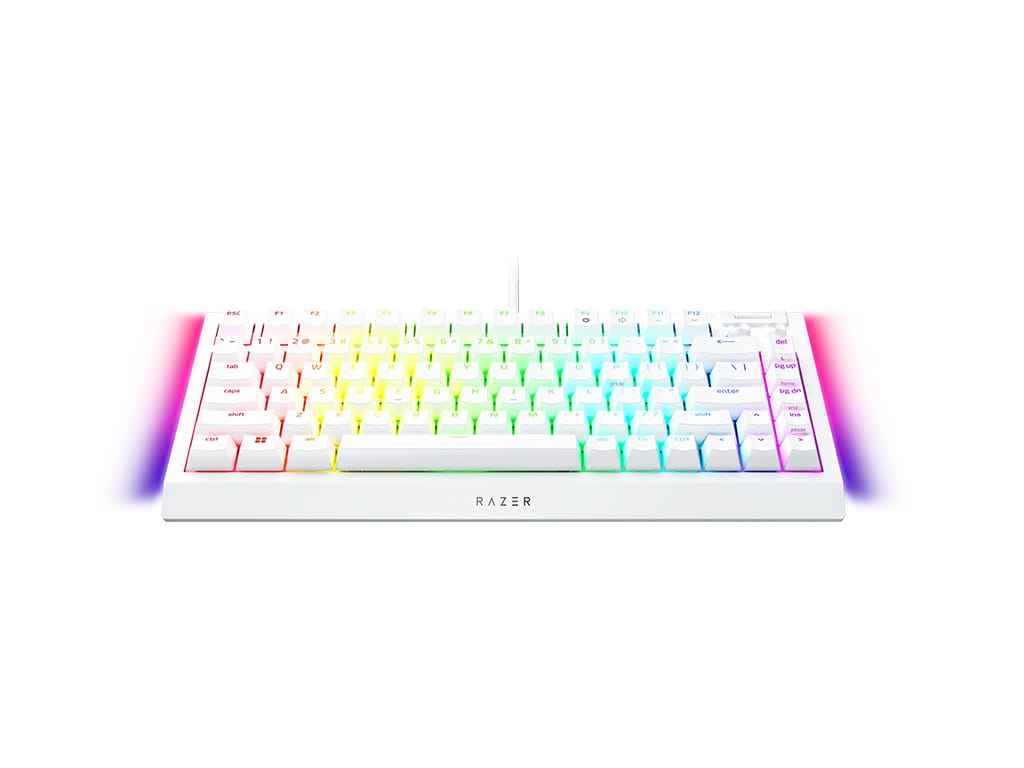 Tipkovnica Razer BlackWidow V4 75%, bela, US SLO g.