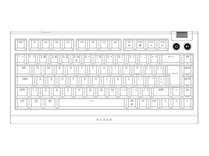 Tipkovnica Razer BlackWidow V4 75%, črna, US SLO g.