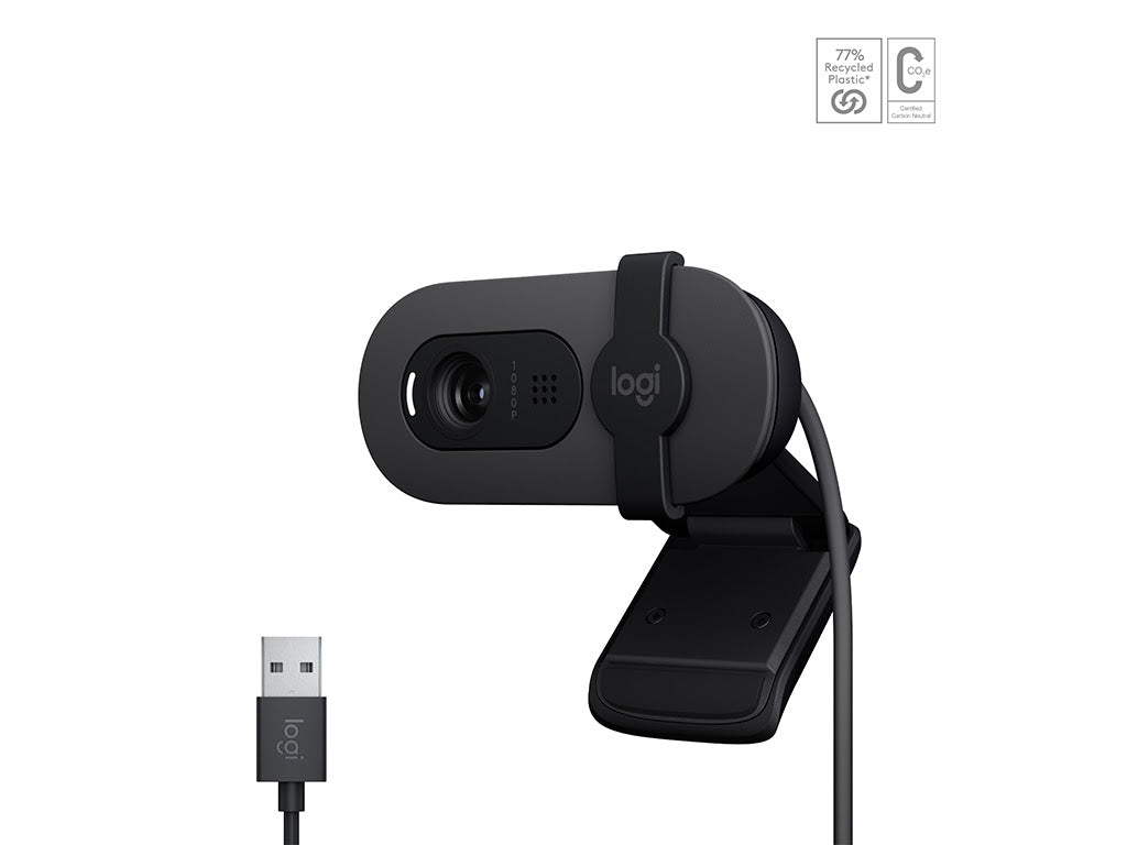 Kamera Logitech Brio 100, grafitna, USB