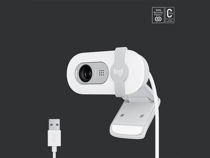 Kamera Logitech Brio 100, bela, USB