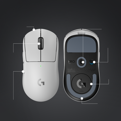 Miška Logitech G PRO X SUPERLIGHT 2 Wireless, bela