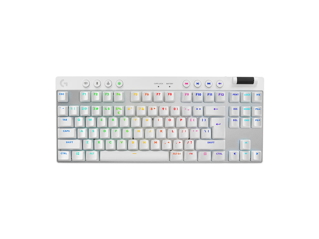 Tipkovnica Logitech G PRO X TKL Brown Tactile, Lightspeed, bela, USB, SLO g.