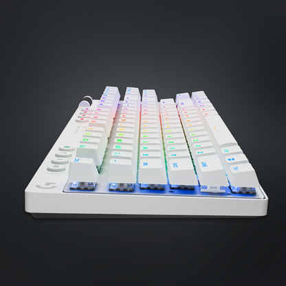 Tipkovnica Logitech G PRO X TKL Brown Tactile, Lightspeed, bela, USB, SLO g.