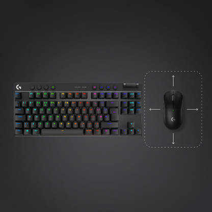 Tipkovnica Logitech G PRO X TKL Brown Tactile, Lightspeed, črna, USB, SLO g.