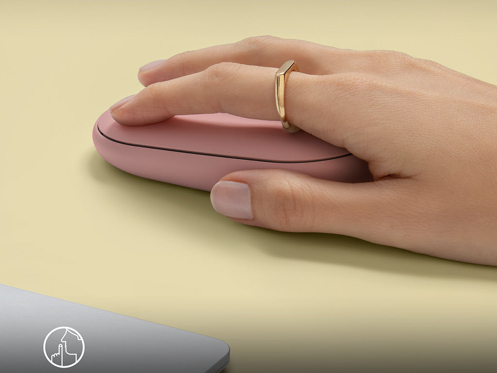 Miška Logitech Pebble 2 M350S Wireless, roza
