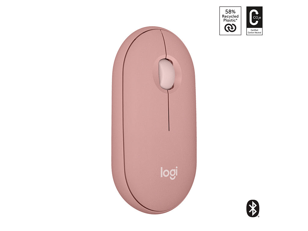 Miška Logitech Pebble 2 M350S Wireless, roza