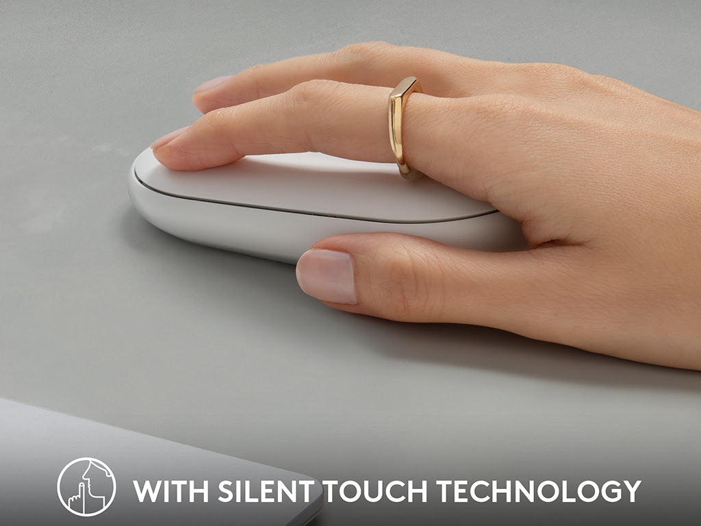 Miška Logitech Pebble 2 M350S Wireless, bela