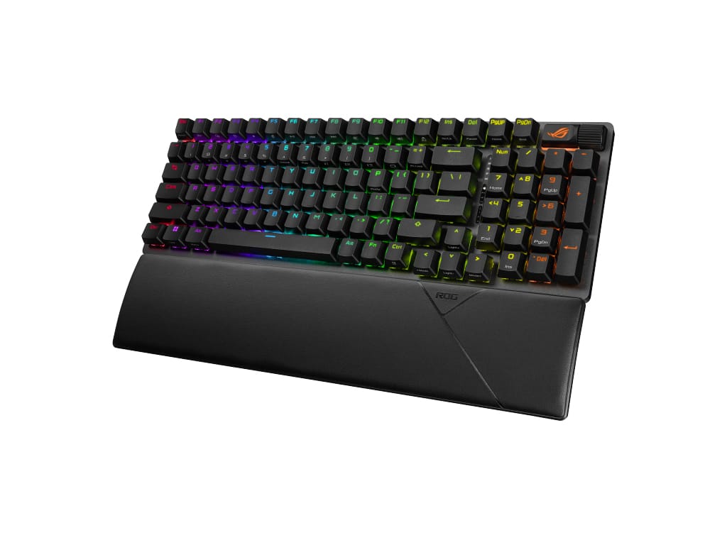 Tipkovnica ASUS ROG Strix Scope II 96 Wireless, ROG NX Snow, PBT, RGB, USB, US