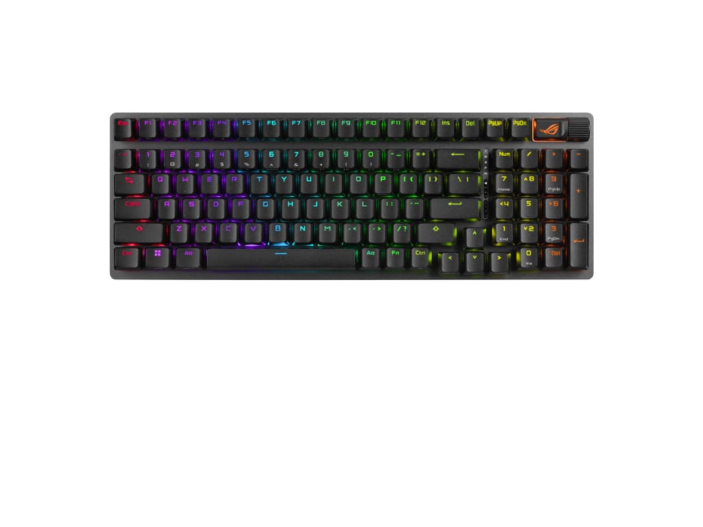 Tipkovnica ASUS ROG Strix Scope II 96 Wireless, ROG NX Snow, PBT, RGB, USB, US