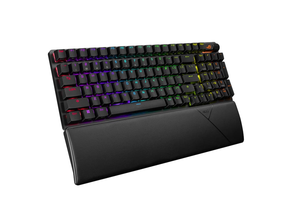 Tipkovnica ASUS ROG Strix Scope II 96 Wireless, ROG NX Snow, PBT, RGB, USB, US