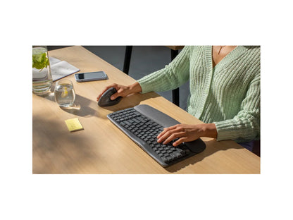 Tipkovnica Logitech Wave Keys Wireless, grafitna, SLO g.