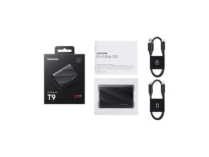 Zunanji SSD 2TB Type-C USB 3.2 Gen2x2 V-NAND UASP, Samsung T9, črn (MU-PG2T0B/EU)