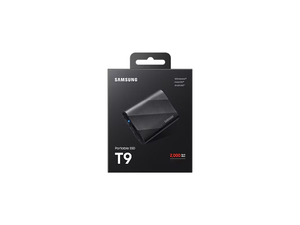 Zunanji SSD 4TB Type-C USB 3.2 Gen2x2 V-NAND UASP, Samsung T9, črn (MU-PG4T0B/EU)