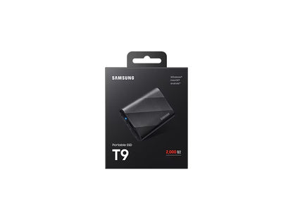 Zunanji SSD 4TB Type-C USB 3.2 Gen2x2 V-NAND UASP, Samsung T9, črn (MU-PG4T0B/EU)