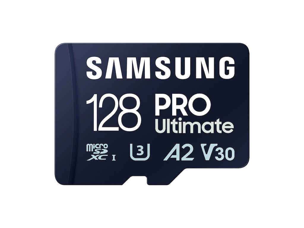 Spominska kartica Samsung PRO Ultimate, micro SDXC, 128GB, U3, V30, A2, UHS-I, z SD adapterjem