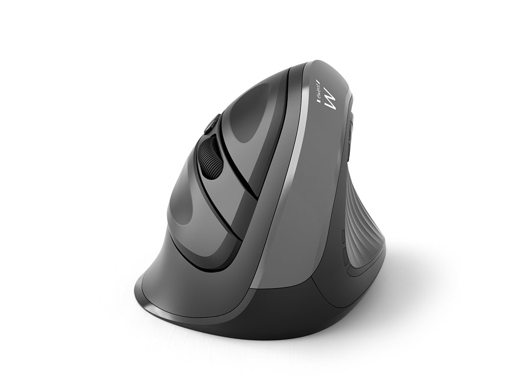 Miška Ewent Wireless Ergonomic Vertical, 2400dpi, črna, USB