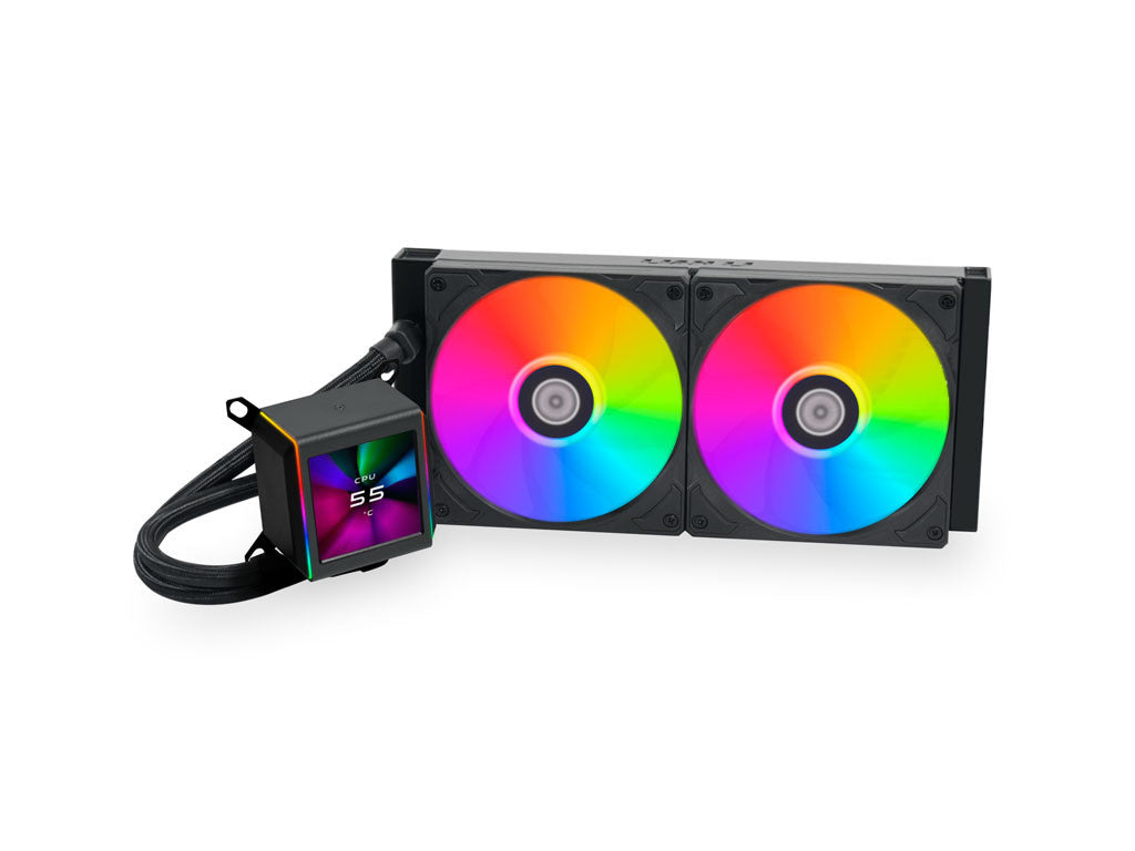 Komplet za tekočinsko hlajenje AIO Liquid Cooler Lian Li GALAHAD II LCD 280, ARGB, črn