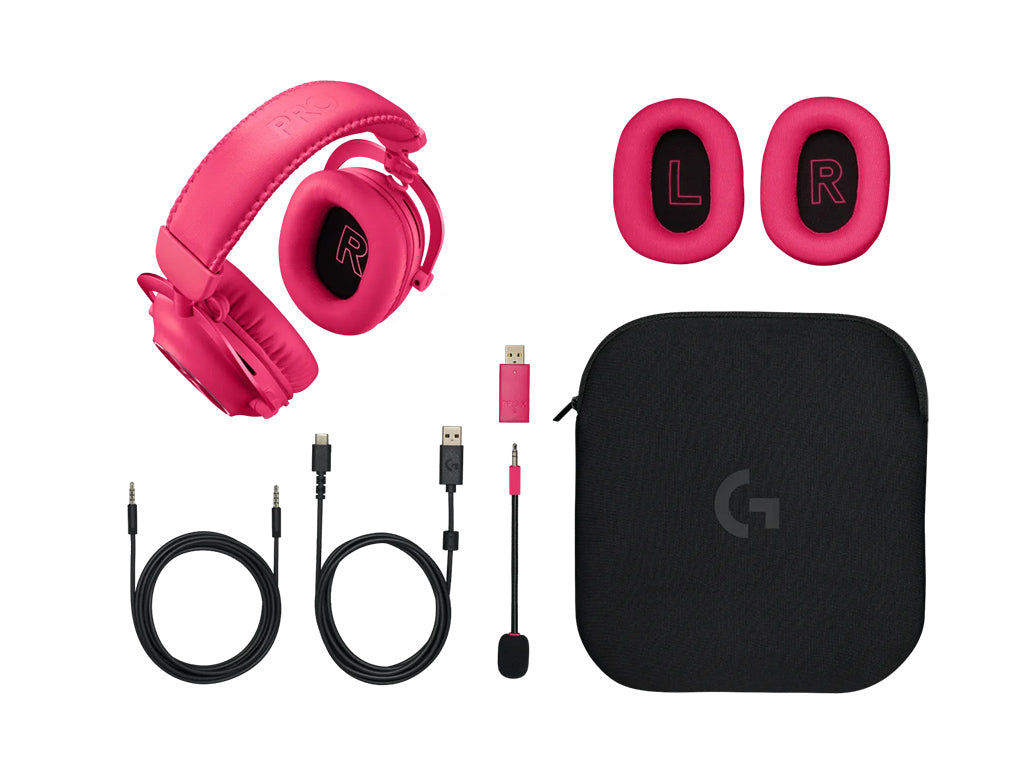Slušalke Logitech G PRO X 2 LIGHTSPEED Wireless Gaming, roza