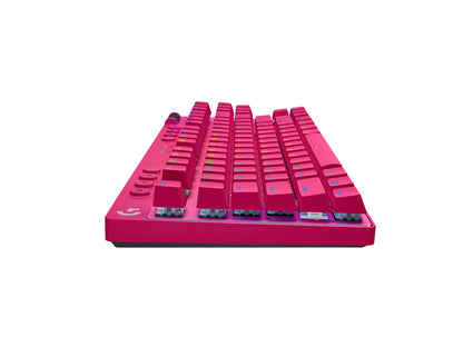 Tipkovnica Logitech G PRO X TKL Brown Tactile, Lightspeed, roza, USB, SLO g.