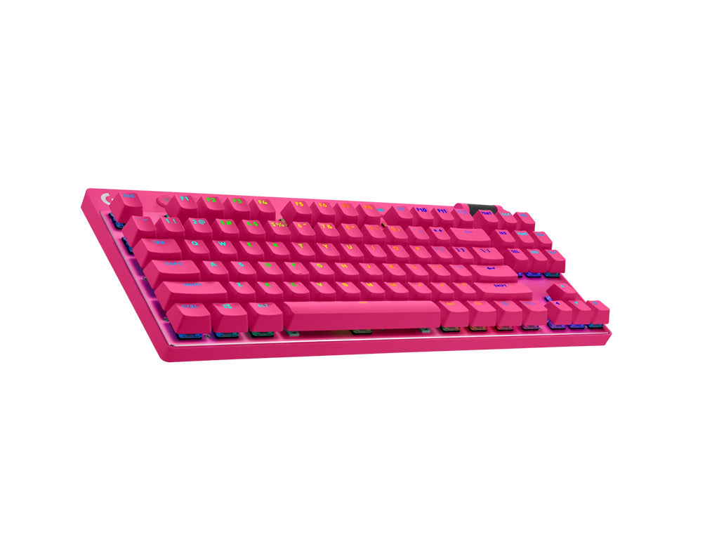Tipkovnica Logitech G PRO X TKL Brown Tactile, Lightspeed, roza, USB, SLO g.
