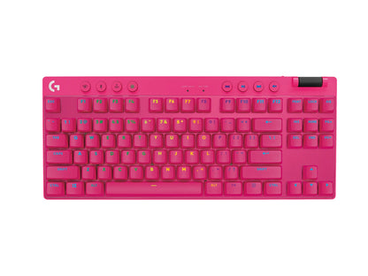 Tipkovnica Logitech G PRO X TKL Brown Tactile, Lightspeed, roza, USB, SLO g.