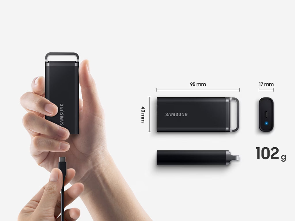 SSD 4TB Type-C USB 3.2 Gen1 V-NAND UASP, Samsung T5 Evo, črn (MU-PH4T0S/EU)
