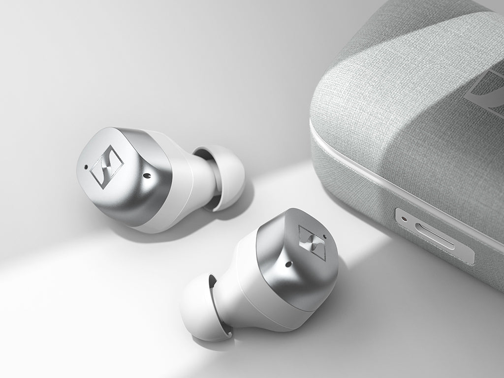 Slušalke Sennheiser MOMENTUM True Wireless 4, In-Ear, ANC, bele/srebrne