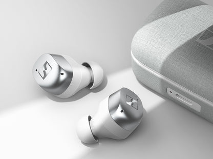 Slušalke Sennheiser MOMENTUM True Wireless 4, In-Ear, ANC, bele/srebrne