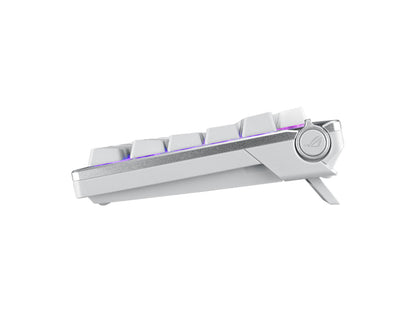Tipkovnica ASUS ROG Azoth Wireless, ROG NX Snow, PBT, OLED, RGB, USB, US, bela