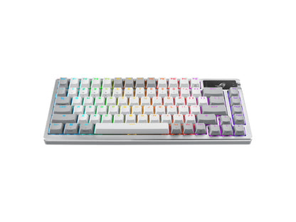 Tipkovnica ASUS ROG Azoth Wireless, ROG NX Snow, PBT, OLED, RGB, USB, US, bela