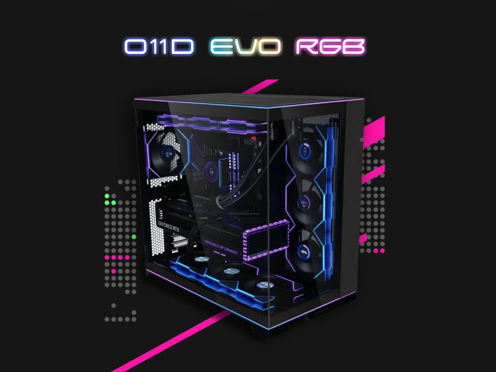 Računalniško ohišje Lian Li O11D EVO RGB, ATX, Midi-Tower, kaljeno steklo, črno