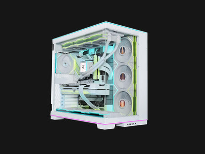 Računalniško ohišje Lian Li O11D EVO RGB, ATX, Midi-Tower, kaljeno steklo, belo