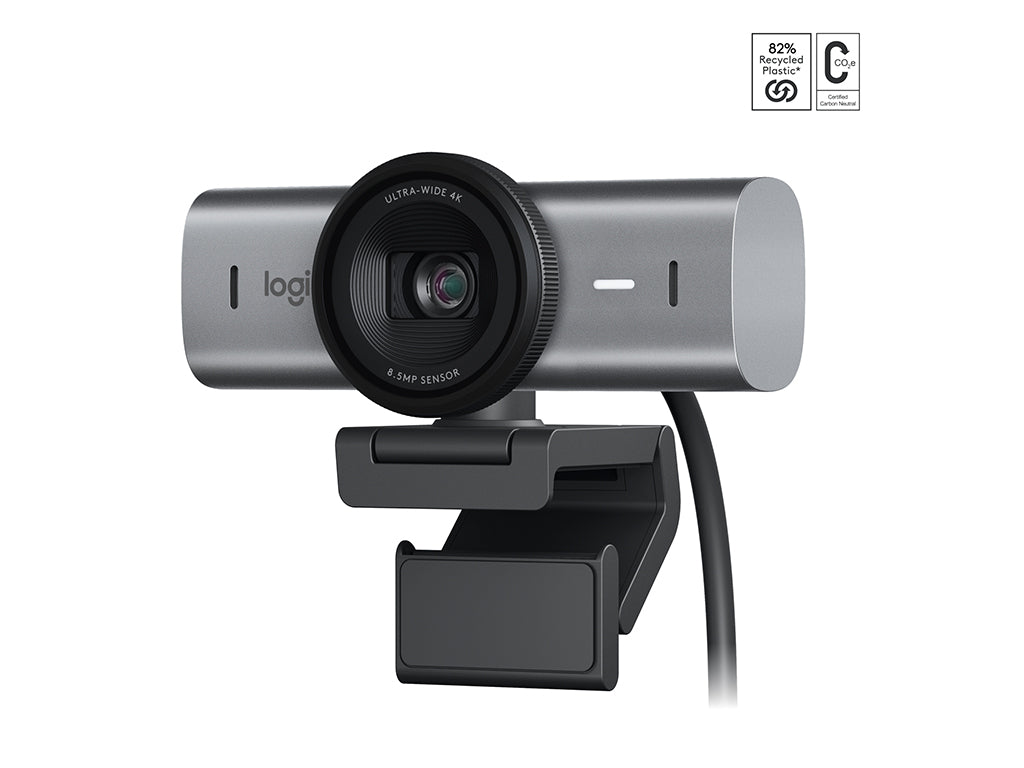 Kamera Logitech MX BRIO, 4K Ultra HD, grafitna, USB-C