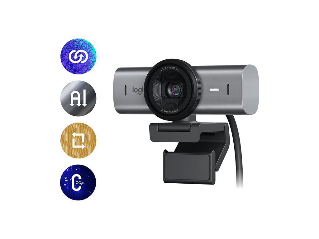 Kamera Logitech MX BRIO, 4K Ultra HD, grafitna, USB-C