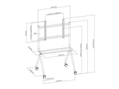 Stojalo za TV Ewent EW1542, 50-86", s polico