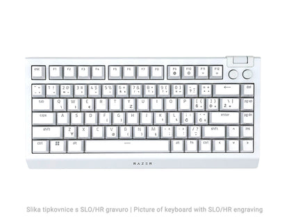 Tipkovnica Razer BlackWidow V4 75%, bela, US SLO g.