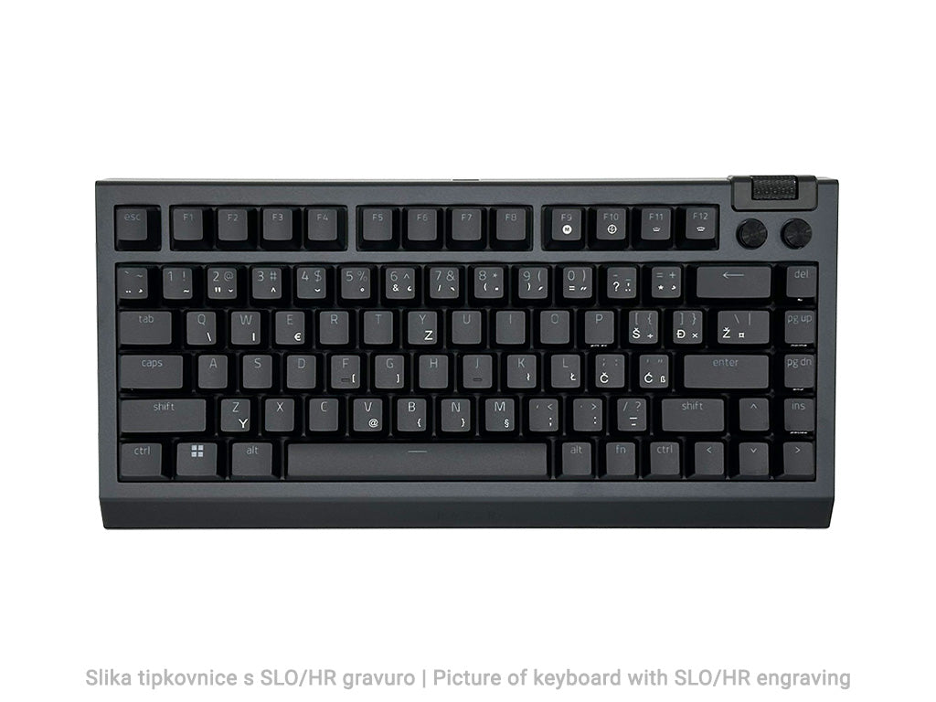 Tipkovnica Razer BlackWidow V4 75%, črna, US SLO g.