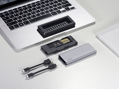 Zunanje ohišje za M.2 NVMe/SATA 2230-2280 v USB3.2 Gen2 Type-C, aluminij, Lexar E06
