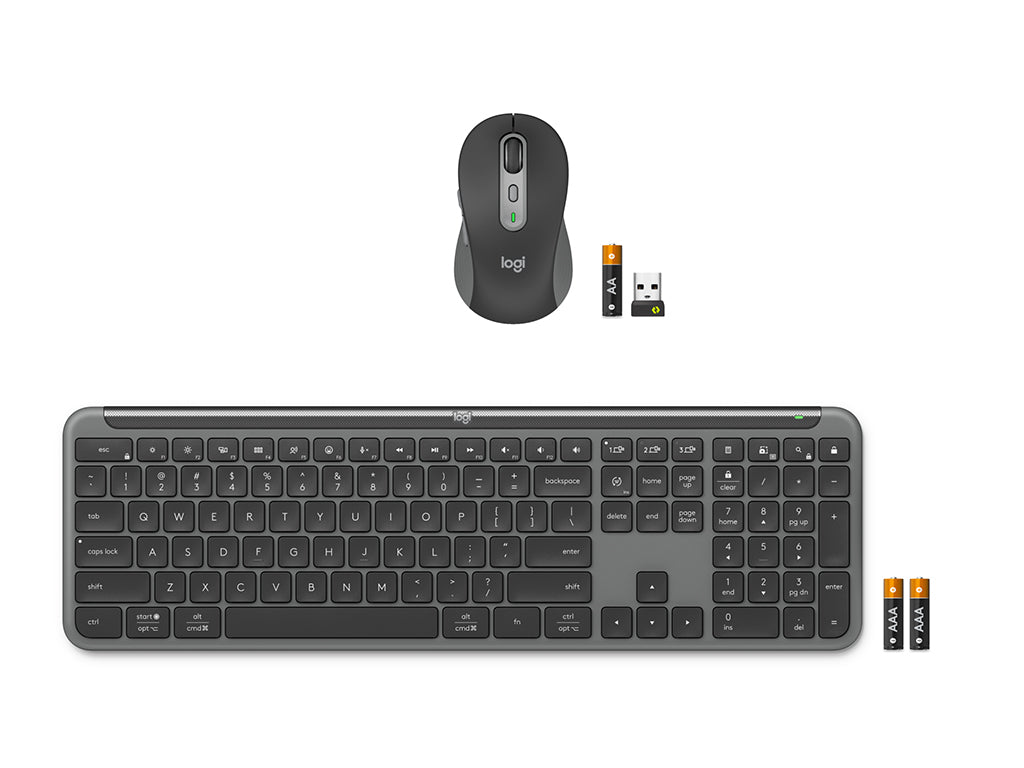 Tipkovnica in miška Logitech Signature Slim Combo MK950, grafitna, SLO g.